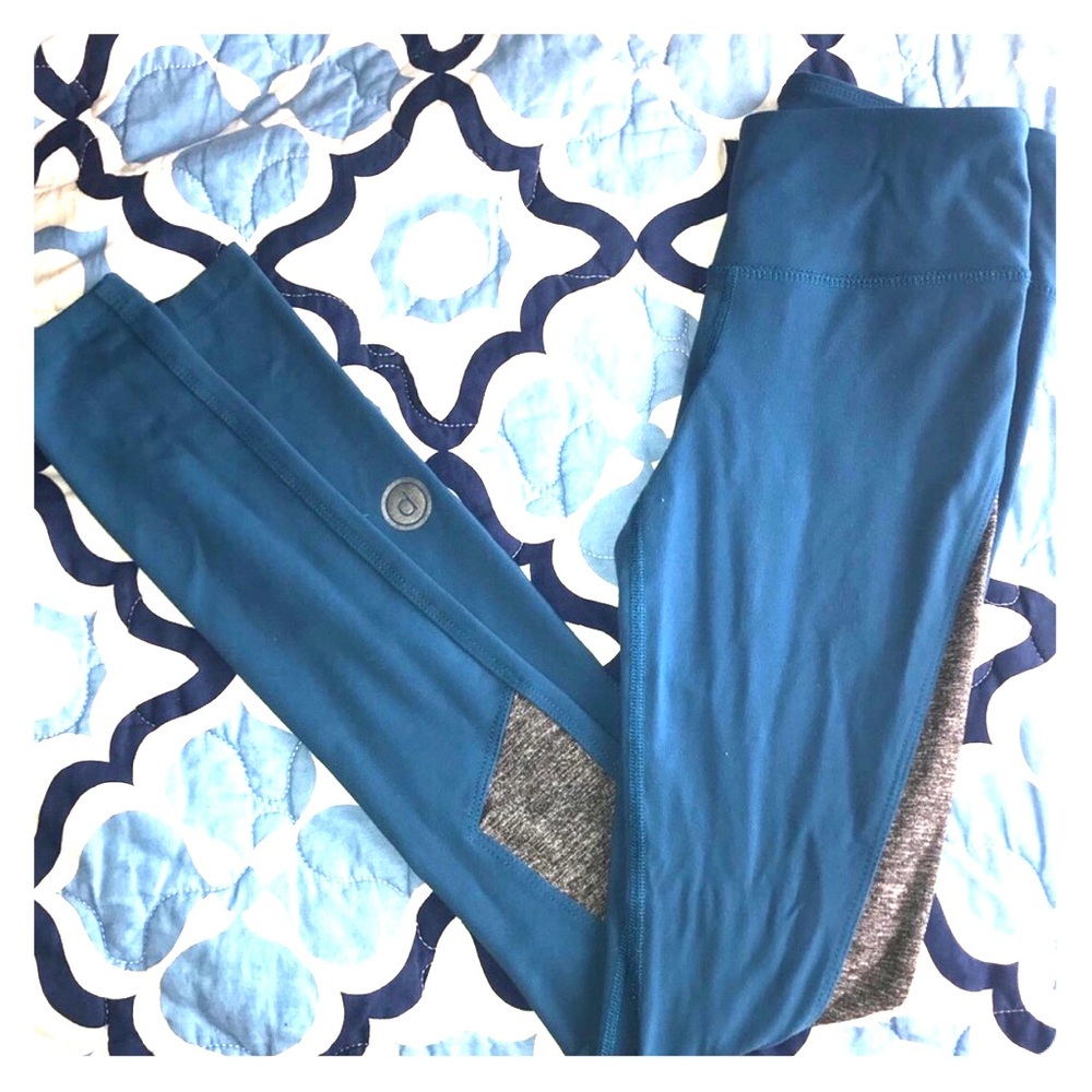 Pure Barre blue and grey leggings size xs